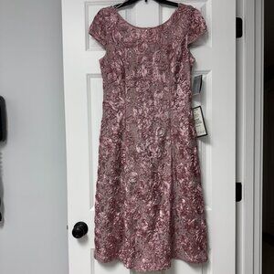 Alex Evenings Rose Cocktail Dress - Size 10